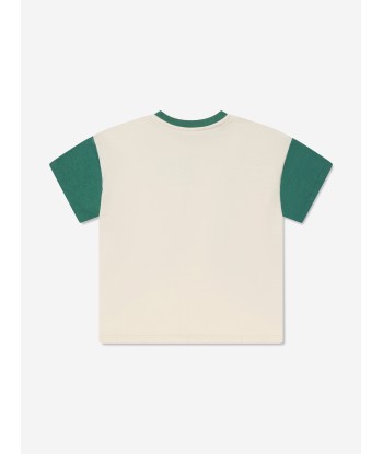 Gucci Baby Striped Logo T-Shirt in Ivory l'achat 