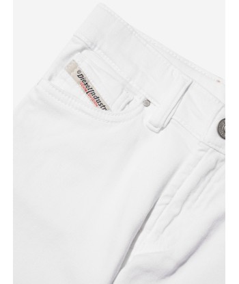 Diesel Boys 5 Pocket Jeans in White est présent 