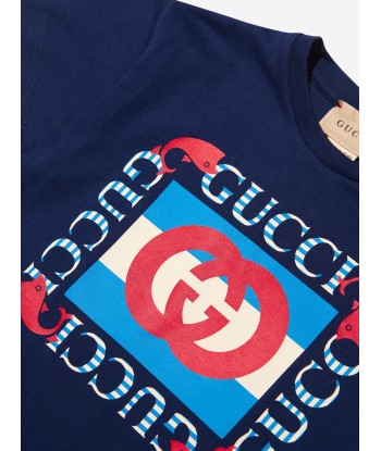 Gucci Baby Boys Logo T-Shirt in Navy ouvre sa boutique