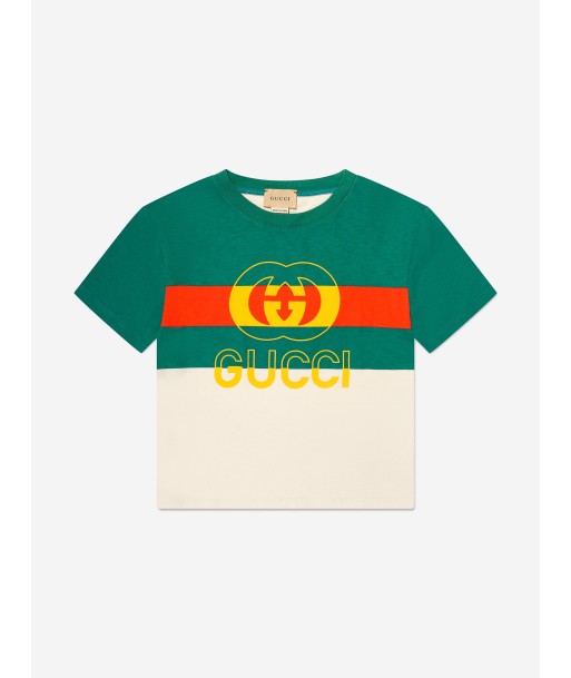 Gucci Kids Logo Print T-Shirt in Green store