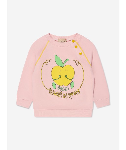 Gucci Baby Girls Apple Sweatshirt in Pink 2 - 3 jours ouvrés.