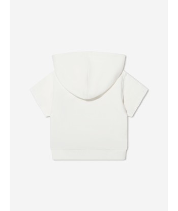 Gucci Baby Short Sleeve Hoodie in White pas cher 