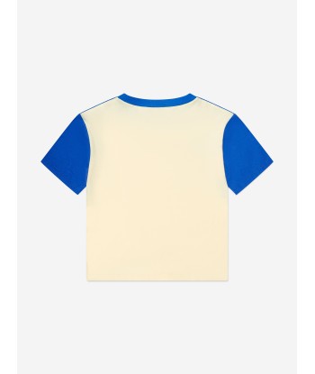 Gucci Kids Logo Print T-Shirt in Blue français