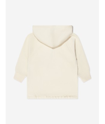 Gucci Kids Half Zip Logo Hoodie in Ivory Faites des économies