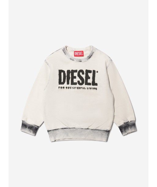 Diesel Boys Logo Sweatshirt in Grey de votre