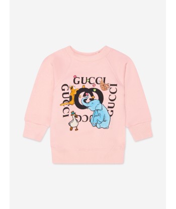 Gucci Baby Girls Logo Sweatshirt in Pink basket pas cher