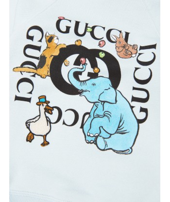 Gucci Baby Logo Sweatshirt in Blue 50% de réduction en Octobre 2024