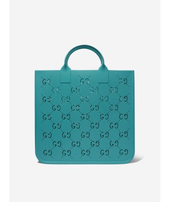 Gucci Girls GG Rubber Tote Bag in Blue Venez acheter