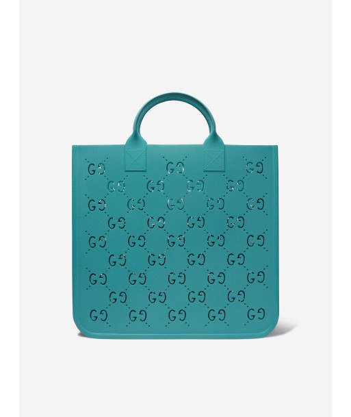 Gucci Girls GG Rubber Tote Bag in Blue Venez acheter