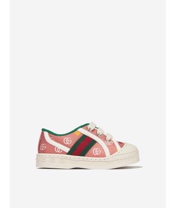 Gucci Girls GG Tennis Trainers in Pink paiement sécurisé