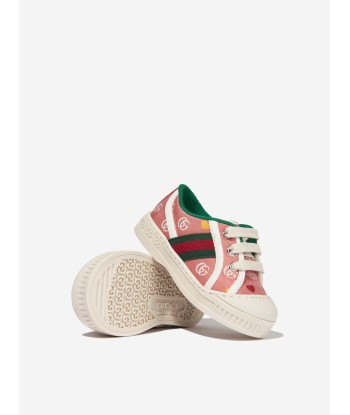 Gucci Girls GG Tennis Trainers in Pink paiement sécurisé