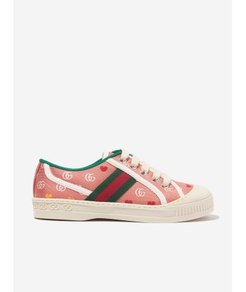 Gucci Girls GG Tennis Trainers in Pink de pas cher