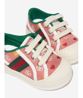 Gucci Girls GG Tennis Trainers in Pink paiement sécurisé