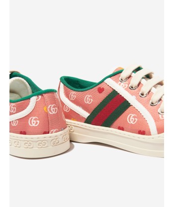 Gucci Girls GG Tennis Trainers in Pink de pas cher