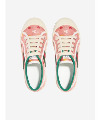 Gucci Girls GG Tennis Trainers in Pink de pas cher