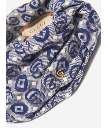 Gucci Girls GG Logo Headband in Blue Faites des économies