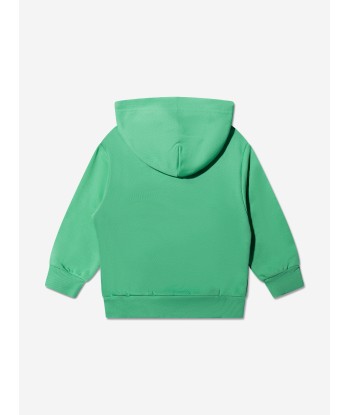 Diesel Boys Logo Zip Up Hoodie in Green solde