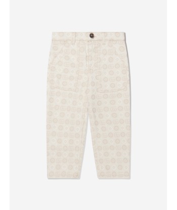 Gucci Kids Jacquard GG Denim Jeans in Ivory une grave pollution 