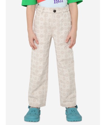 Gucci Kids Jacquard GG Denim Jeans in Ivory une grave pollution 