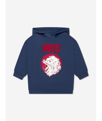 Gucci Baby Boys Lion Hoodie in Blue la colonne vertébrale