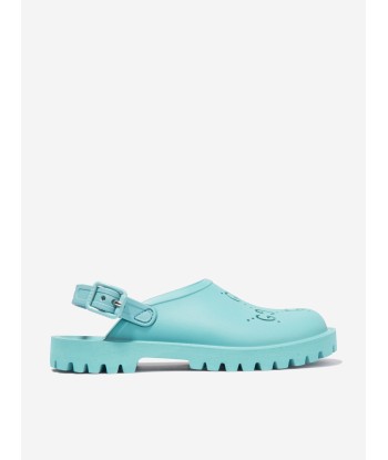 Gucci Kids GG Rubber Sandals in Blue À commander