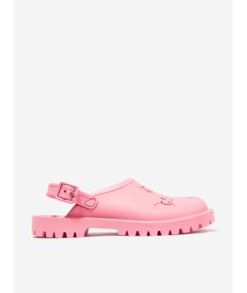 Gucci Girls GG Rubber Sandals in Pink chez Cornerstreet bien 