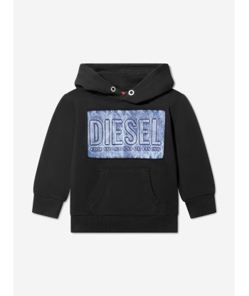 Diesel Boys Logo Hoodie in Black pas cher chine