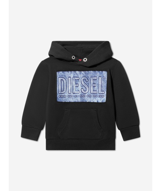 Diesel Boys Logo Hoodie in Black pas cher chine