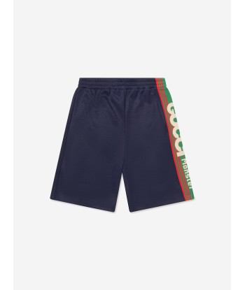 Gucci Boys Logo Bermuda Shorts in Navy Les êtres humains sont 