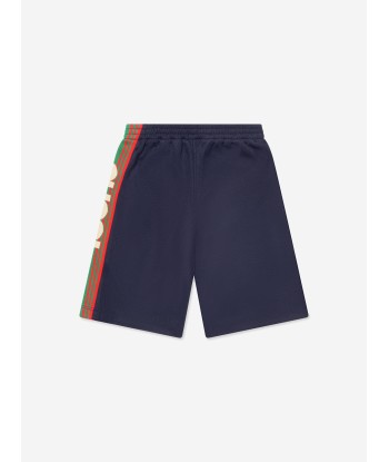 Gucci Boys Logo Bermuda Shorts in Navy Les êtres humains sont 