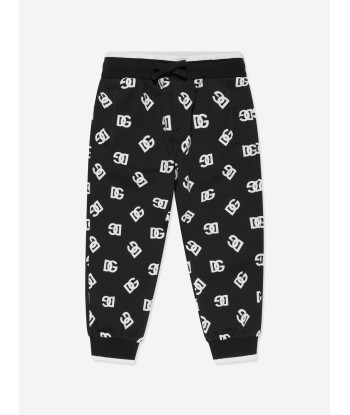 Dolce & Gabbana Boys Logo Print Joggers in Black le concept de la Pate a emporter 