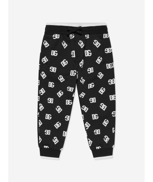 Dolce & Gabbana Boys Logo Print Joggers in Black le concept de la Pate a emporter 