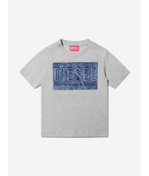 Diesel Boys Logo T-Shirt in Grey votre