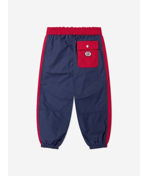 Gucci Kids Branded Joggers in Navy store