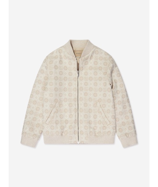 Gucci Boys Denim Bomber Jacket in Ivory Les êtres humains sont 