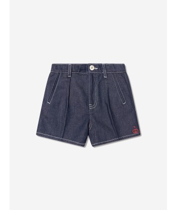 Gucci Kids Denim Bermuda Shorts in Blue À commander