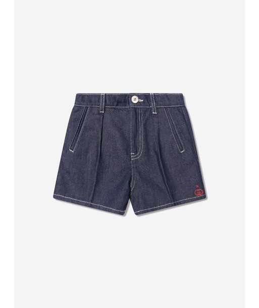 Gucci Kids Denim Bermuda Shorts in Blue À commander