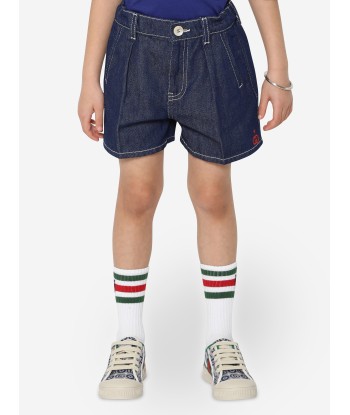 Gucci Kids Denim Bermuda Shorts in Blue À commander