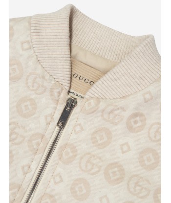 Gucci Boys Denim Bomber Jacket in Ivory Les êtres humains sont 