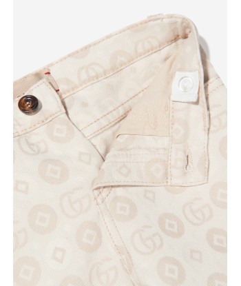 Gucci Baby GG Logo Jeans in Ivory pas chere