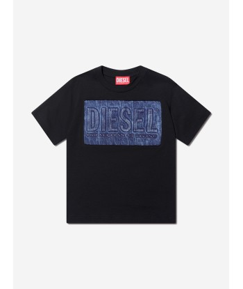 Diesel Boys Logo T-Shirt in Black Comment ça marche