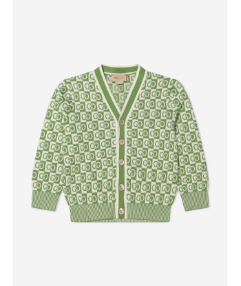 Gucci Kids GG Knitted Cardigan in Green 2 - 3 jours ouvrés.