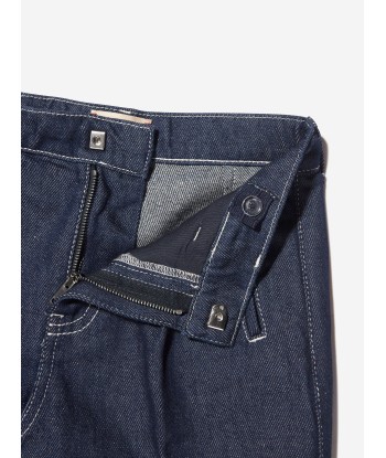 Gucci Kids Denim Bermuda Shorts in Blue À commander