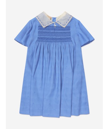 Gucci Girls GG Logo Dress in Blue chez Cornerstreet bien 