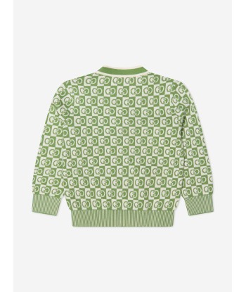 Gucci Kids GG Knitted Cardigan in Green 2 - 3 jours ouvrés.