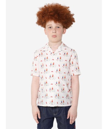 Gucci Boys Short Sleeve Shirt in Ivory Dans la société mordern