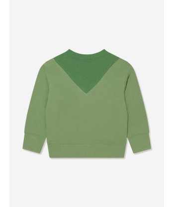 Gucci Kids Tiger Logo Sweatshirt in Green prix