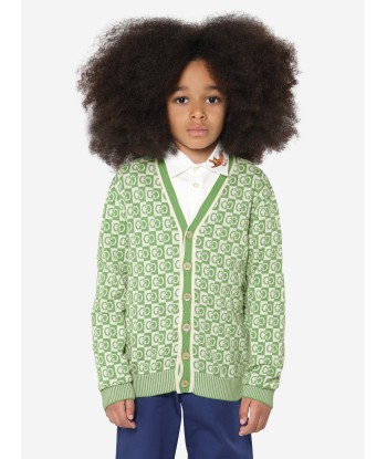 Gucci Kids GG Knitted Cardigan in Green 2 - 3 jours ouvrés.