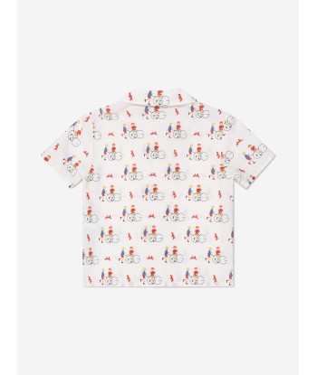 Gucci Boys Short Sleeve Shirt in Ivory Dans la société mordern