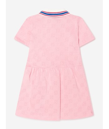 Gucci Girls GG Jacquard Logo Dress in Pink soldes